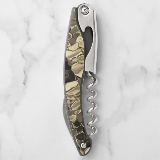 Leichte Bronze- oder Bräunbeige Halbkreise Kellnermesser (Rückseite)