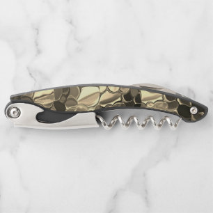Leichte Bronze- oder Bräunbeige Halbkreise Kellnermesser