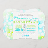 LEICHTE BUBBLES Bat Mitzvah Einladung (Vorne/Hinten)