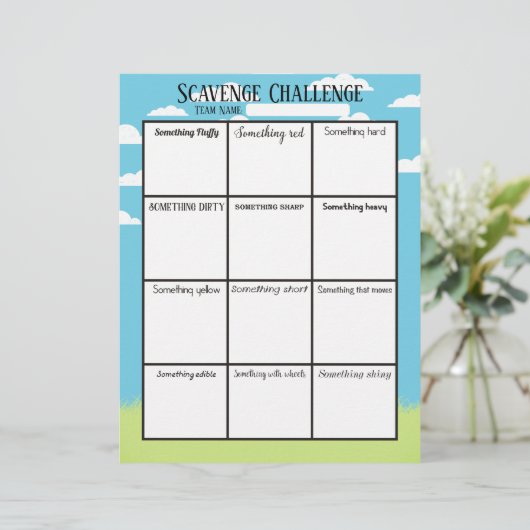 Leichte Büros Scavenger Jagd Spielbrett Briefkopf (Stehend Vorderseite)