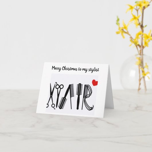 LEICHTE CHRISTMAS FÜR ***MEIN STYLIST*** KARTE (Gelbe Blume)