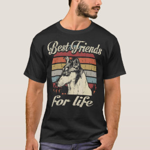 Leichte Collie Best Friends for Life Vintag Retro T-Shirt
