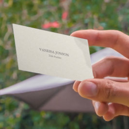 Leichte Creme Linen Textur Visitenkarte