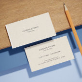 Leichte Creme Linen Textur Visitenkarte