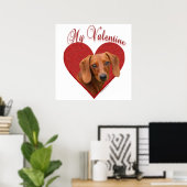 Leichte Dackel Mein Valentinposter Poster (Heimbüro)