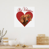 Leichte Dackel Mein Valentinposter Poster (Küche)