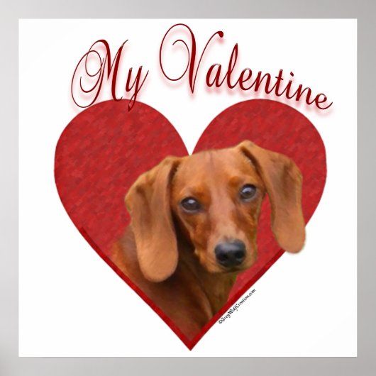 Leichte Dackel Mein Valentinposter Poster (Vorne)