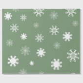 Leichte, einfarbige Schneeflocken Geschenkpapier (Flach)