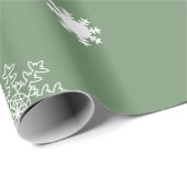 Leichte, einfarbige Schneeflocken Geschenkpapier (Rolleneckpunkt)