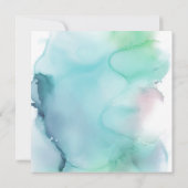 Leichte Elegante Wasserfarbe Abstrakte Hochzeit Einladung (Rückseite)