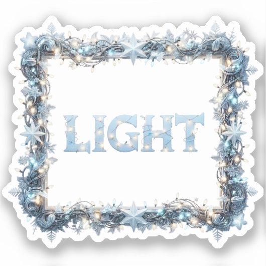 Leichte Elegante Winterlichter Aufkleber (Vorderseite)