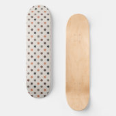 Leichte Erde Ton Wald Polka Punkte Design Skateboard (Vorderseite)