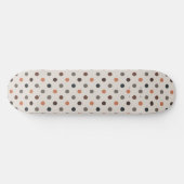 Leichte Erde Ton Wald Polka Punkte Design Skateboard (Horizontal)