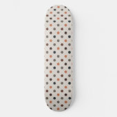 Leichte Erde Ton Wald Polka Punkte Design Skateboard (Vorderseite)