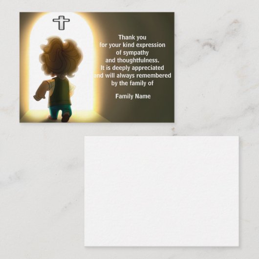 Leichte Erlösung nach Beerdigung Danke Karten (Vorne/Hinten)