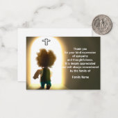 Leichte Erlösung nach Beerdigung Danke Karten (Vorderseite/Rückseite Beispiel)