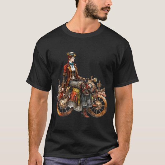 Leichte Fahrerinnen Klassisches Motorrad T-Shirt (Vorderseite)