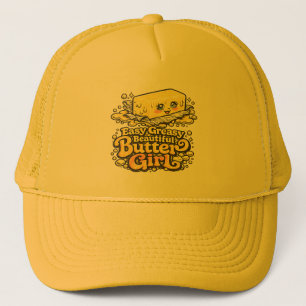 Leichte fettige schöne Butter Mädchen Truckerkappe
