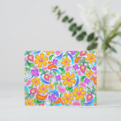leichte florale Postkarte (Stehend Vorderseite)