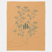 Leichte Foliage Blätter Monogram Fleece Blanket (Vorderseite)