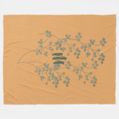 Leichte Foliage Blätter Monogram Fleece Blanket (Vorderseite (Horizontal))