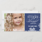 LEICHTE FOTOKARTE | Dunkelblau Feiertagskarte (Vorderseite)