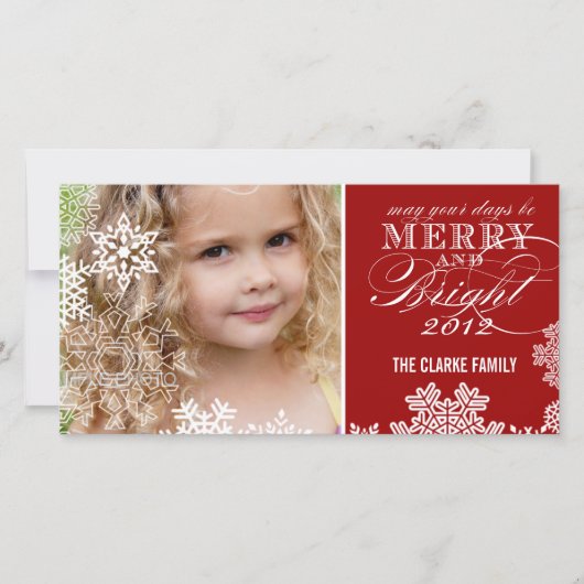 LEICHTE FOTOKARTE | ROT FEIERTAGSKARTE (Vorderseite)