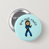 Leichte Frauen Kung Fu Button (Vorne & Hinten)