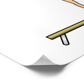 Leichte Frauengymnastik an der Balancebar Poster (Ecke)