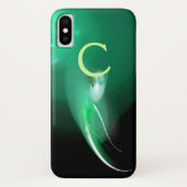 LEICHTE GEBURT IM GRÜNEN MONOGRAMM Case-Mate iPhone HÜLLE (Rückseite)