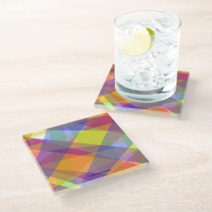 Leichte Geometrie - Glasuntersetzer