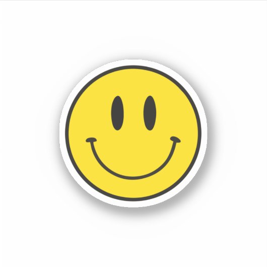 Leichte Gesichtsemoji Aufkleber (Vorderseite)
