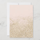 leichte Goldbriefe in Glitzer aus 16 . Geburtstag Einladung (Rückseite)