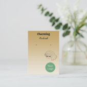 Leichte Goldfarben, Hübsche Girl-Face-Earring-Kart Visitenkarte (Stehend Vorderseite)