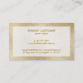 Leichte goldglänzende, glänzende Textur Visitenkarte (Rückseite)