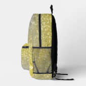 Leichte goldgraue Omelette Imitate funkeln Bedruckter Rucksack (Rechts)