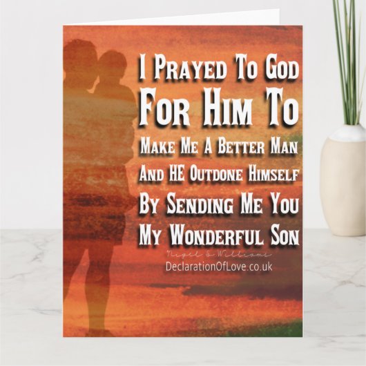 Leichte Gott macht mich zu einem besseren Mann Karte (Vorderseite)