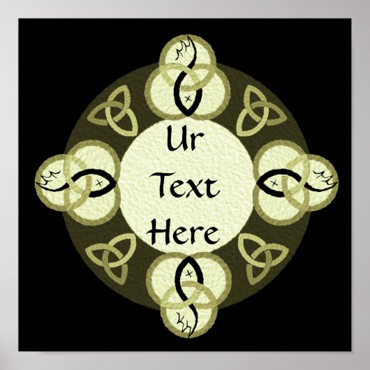 Leichte graue Dreifaltigkeit und Schwarze Fische M Poster (Vorne)