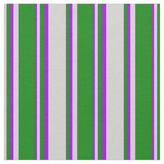 Leichte graue, grüne und dunkle violette Linien Stoff (Nahaufnahme)