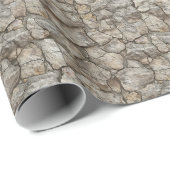 Leichte graue Stone Textur Wrapping Paper Roll Geschenkpapier (Rolleneckpunkt)