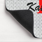 Leichte graue Textur-Maus-Pad mit Monogramm Mousepad (Ecke)