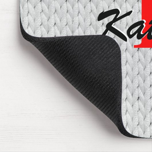 Leichte graue Textur-Maus-Pad mit Monogramm Mousepad (Ecke)