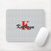 Leichte graue Textur-Maus-Pad mit Monogramm Mousepad (Mit Mouse)