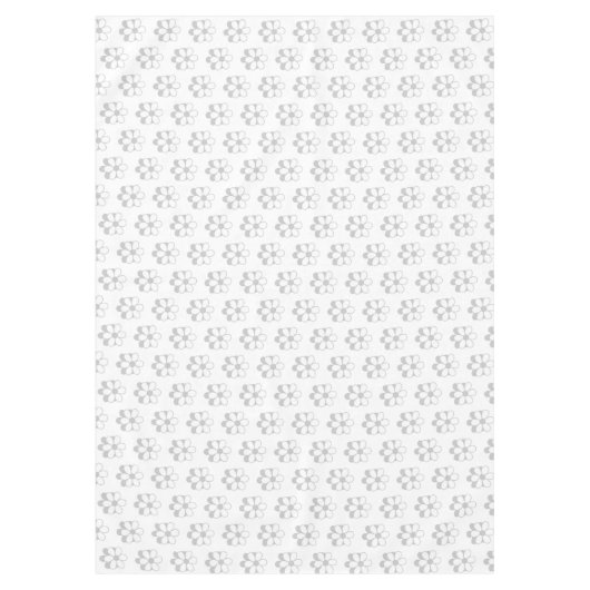 Leichte graue und weiße Blume auf Weiß Tischdecke (Vorderseite)