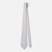 Leichte graue und weiße Diagonal Streifen Neck Tie Krawatte (Vorderseite)