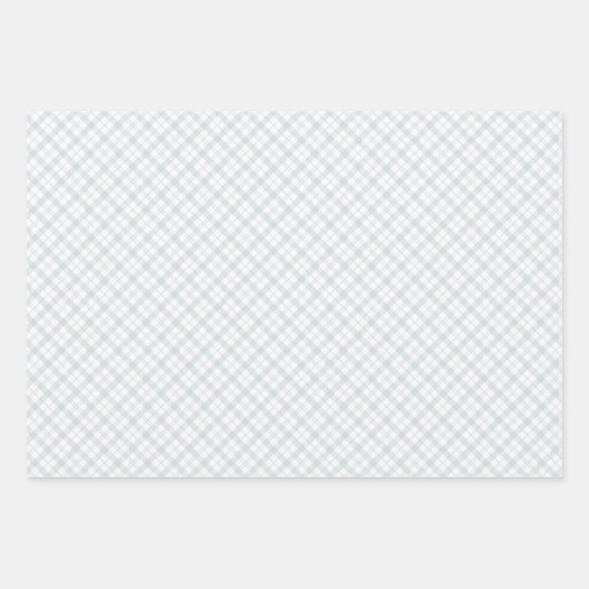 Leichte, graue und weiße Karierte Papiertücher Geschenkpapier Set (Vorderseite 2)