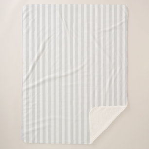 Leichte, graue und weiße Streifen Sherpadecke