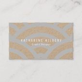 Leichte, graue Wellenmuster-Papierkarte Visitenkarte (Vorderseite)