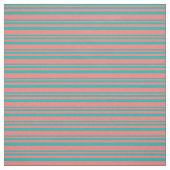 Leichte, grün und hellkorallenfarbene Linien Stoff (Muster)