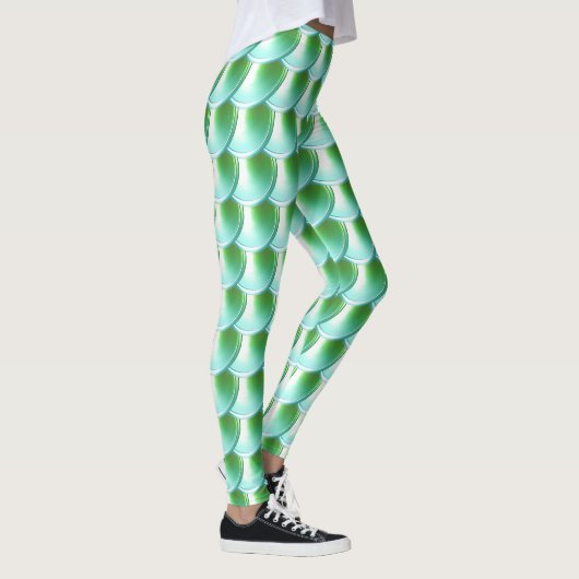 Leichte grüne Drachenskala Cosplay-Leggings Leggings (Rechts)